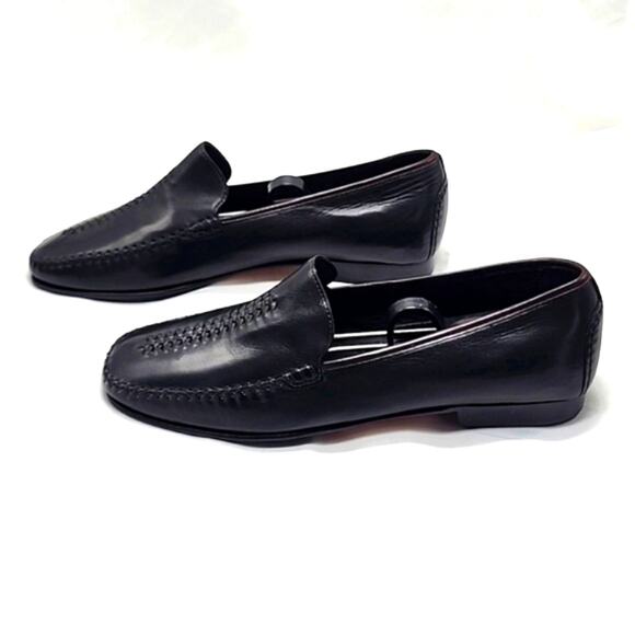 COLE HAAN JUSTINA BROWN LEATHER WOVEN MOC-TOE LOAFERS WOMEN'S SIZE 10 VGUC - Picture 7 of 16